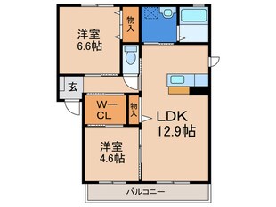 シャーメゾン茶屋の原Ⅱ　C棟の物件間取画像